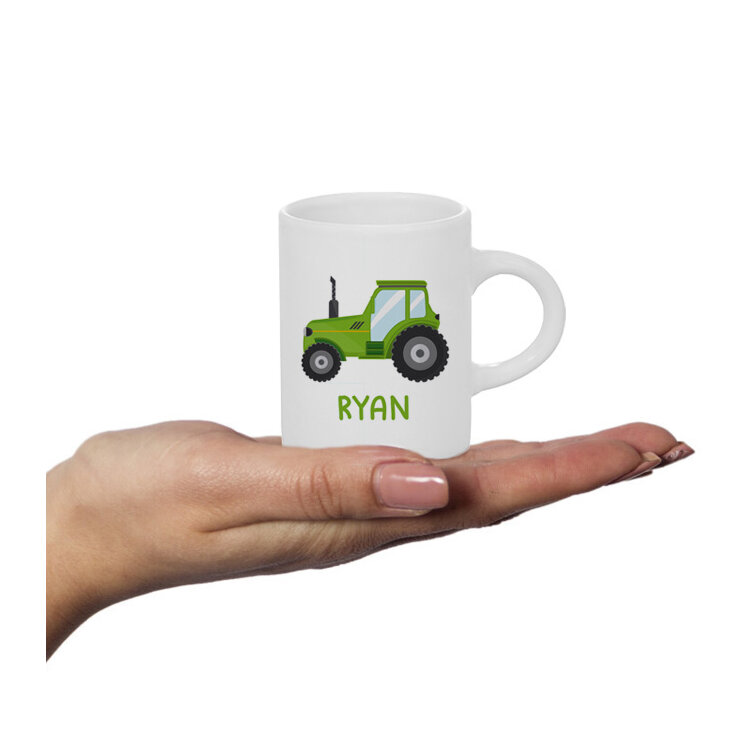 Tractor Personalised Fluffy Mug