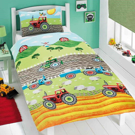 Tractors Single Duvet Cover Set