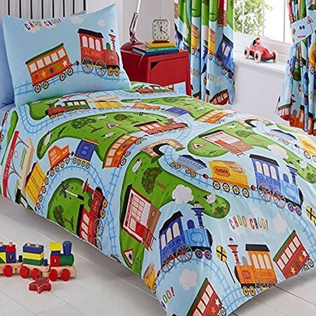 Trains Single Duvet Cover Set