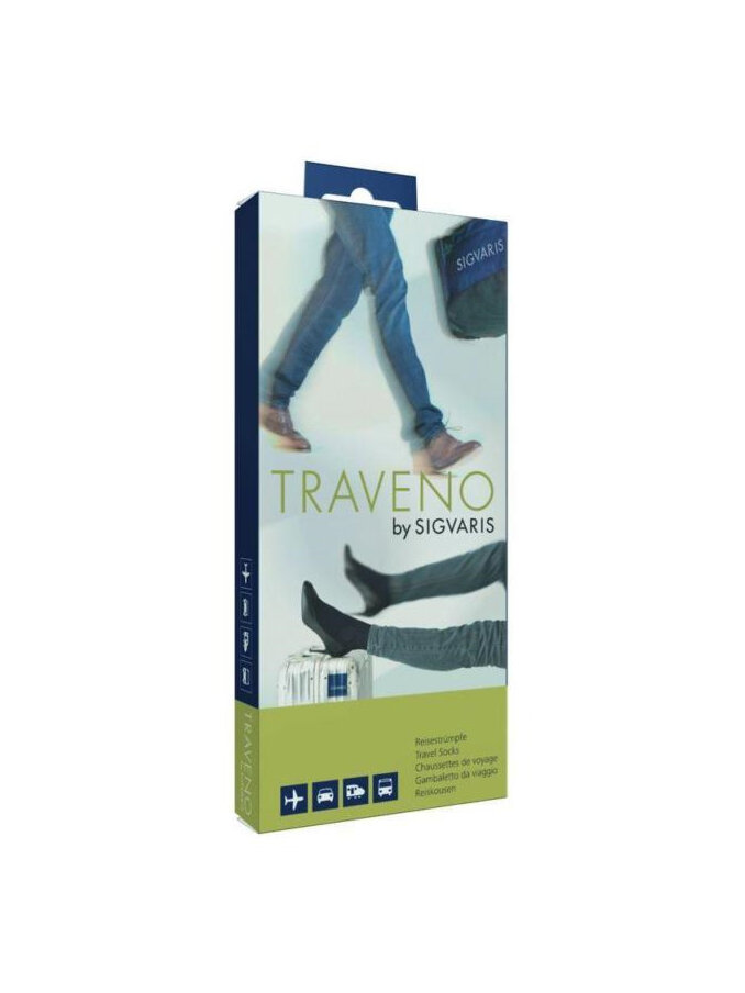 Traveno Travel Socks Black Size 5 EU44-45