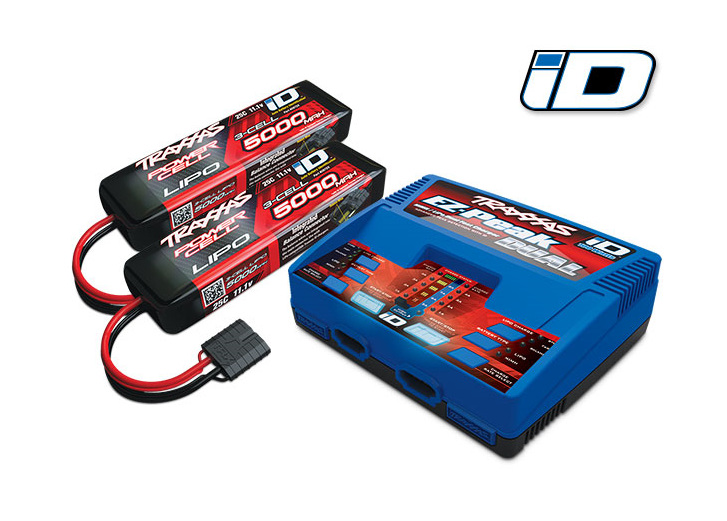 Traxxas EZ-Peak Dual AC Charger with 2 x 3 Cell 5000 mAh LiPos - Hangar One