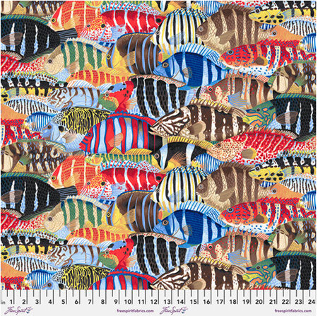 Treasure Island Stripey Fish Multi PWSL116.Multi