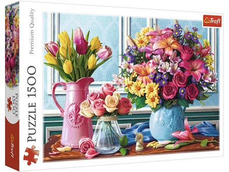 Trefl 1500 Piece Jigsaw Puzzle: Flowers In Vases