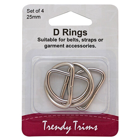Trendy Trims Metal D Rings