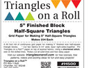 Triangles on a Roll Triangle Paper Selected Sizes
