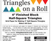 Triangles on a Roll Triangle Paper Selected Sizes