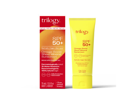 Trilogy SPF50+ Omega Boost Sheer Mineral Sunscreen 75ml