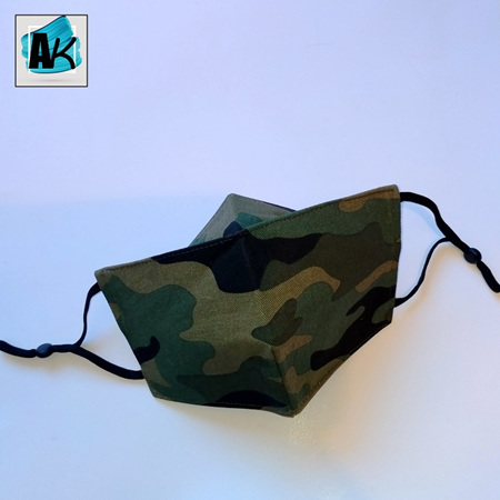 Triple Layer Facemask - Camo - Medium - with nose gusset