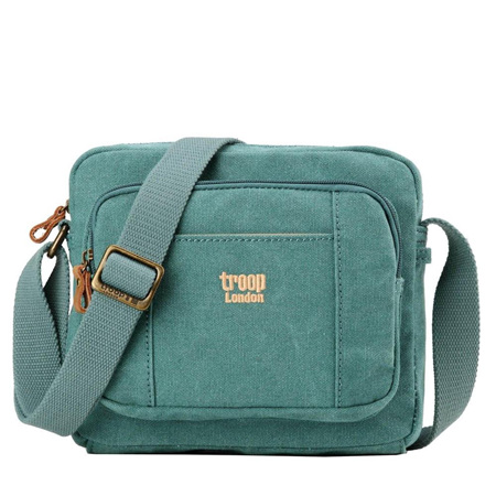 Troop London Classic Canvas Cross Body Square Bag - Turquoise