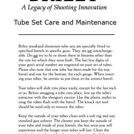 Tube Set Care & Maintenance