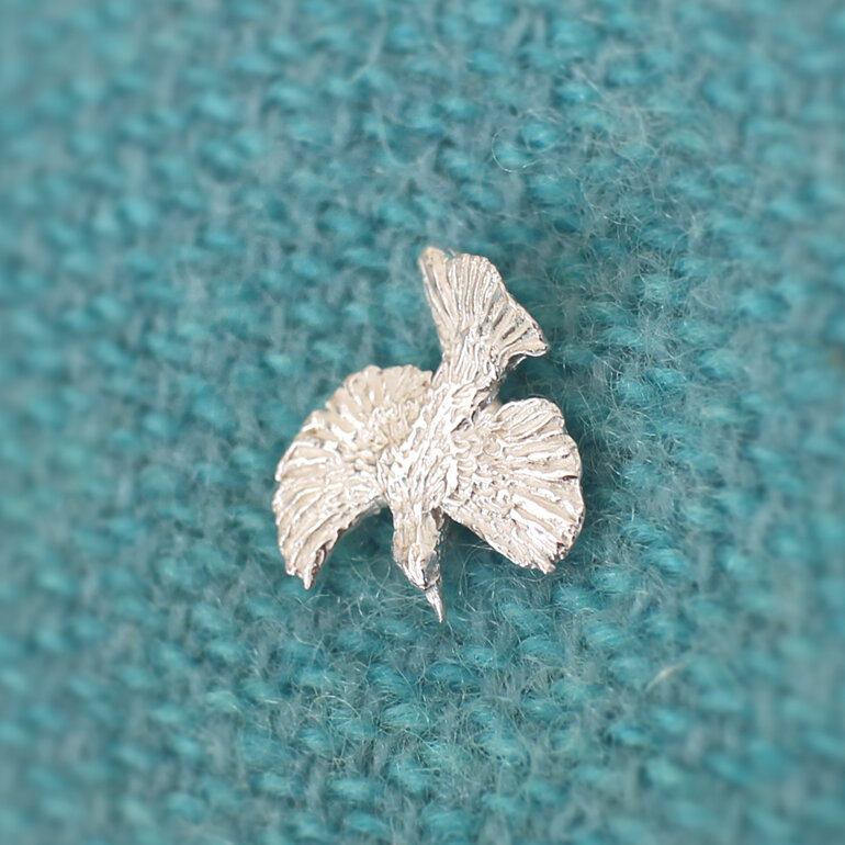 Tui bird native nz silver wedding lapel pin brooch lily griffin nz jeweller