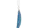 Tui Feather blue green necklace pendant sterling silver lily griffin jewellery