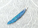 Tui Feather blue native bird lapel pin brooch wedding silver lilygriffin nz