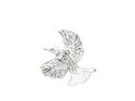Tui native nz bird sterling silver lapel pin brooch lilygriffin nz jewellery