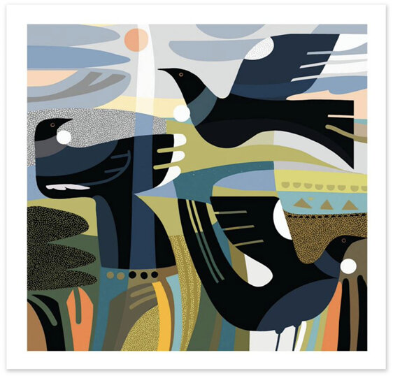 Tui Spirit by Jane Galloway Card Palm Prints