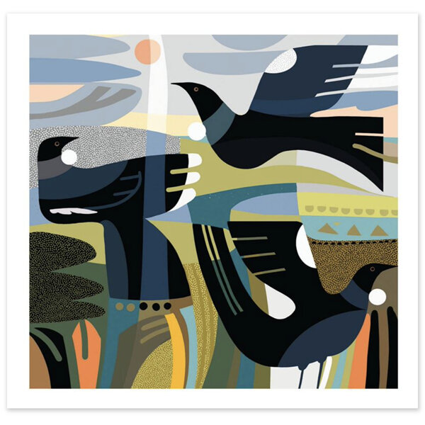 Tui Spirit by Jane Galloway Palm Prints Card