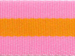 Tula Pink Webbing 1.5"  Pink & Orange