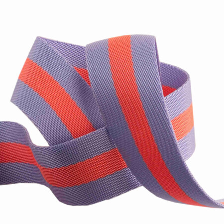 Tula Pink Webbing 1.5" Lavender and Pink