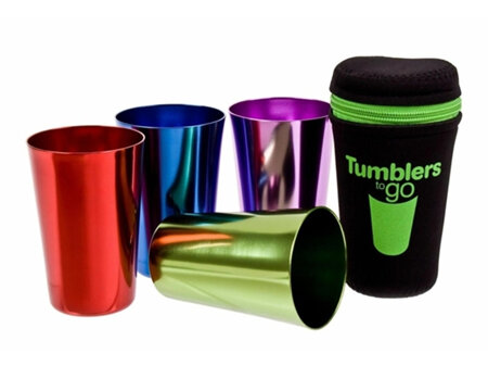 Tumblers to Go 265ml 4 pack in Tote