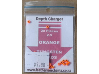 Tungsten Beads - 2.5mm Orange