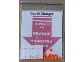Tungsten Beads - 3mm Orange