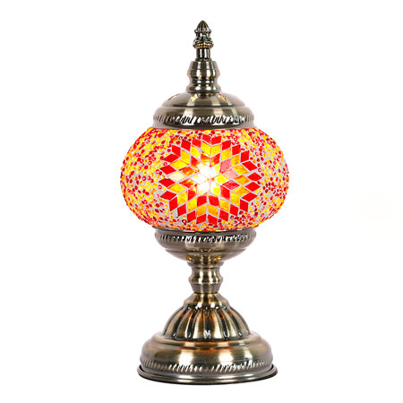 Turkish Mosaic Lamp - Red Orange