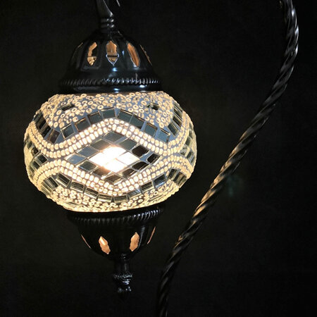 Turkish Mosaic Swan Neck Lamp