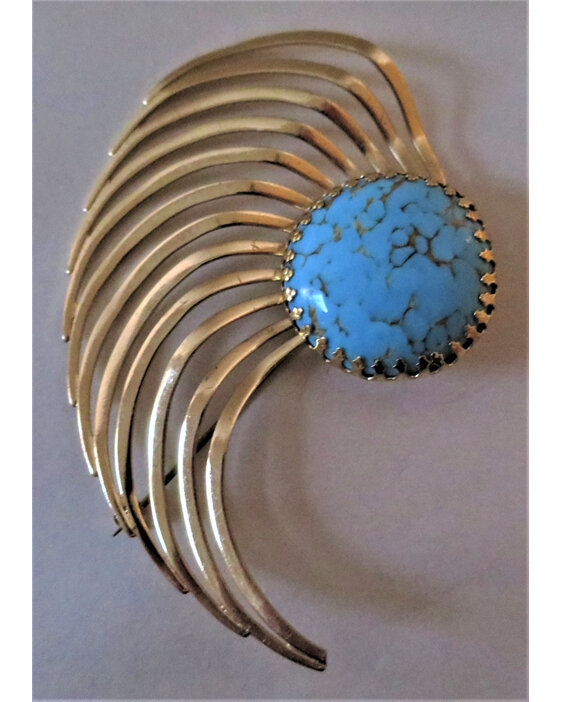 Turquoise brooch