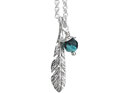 turquoise feather sterling silver rosehip necklace pendant charm lilygriffin nz