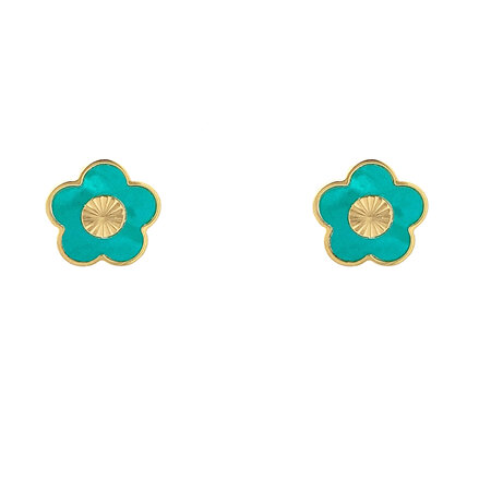 Turquoise Mother of Pearl Earrings