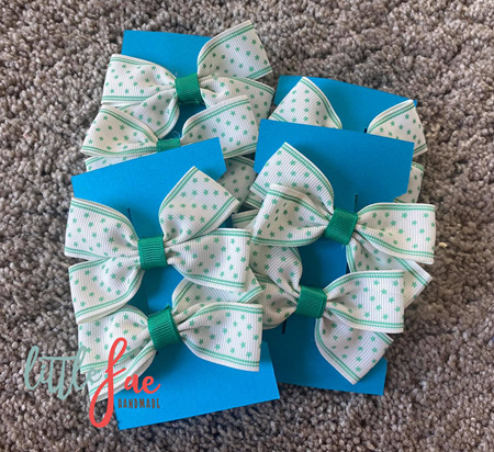 Turquoise Star Hair Bows