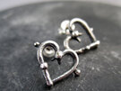 Twig Heart Stud Earrings Valentine Sterling Silver Julia Banks Jewellery
