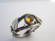 Twig Sterling Silver & Citrine nature entwined ring Julia Banks Jewellery