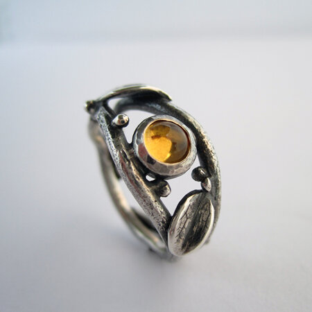 Twig Sterling Silver & Citrine Ring