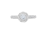Twisted halo diamond engagement ring design