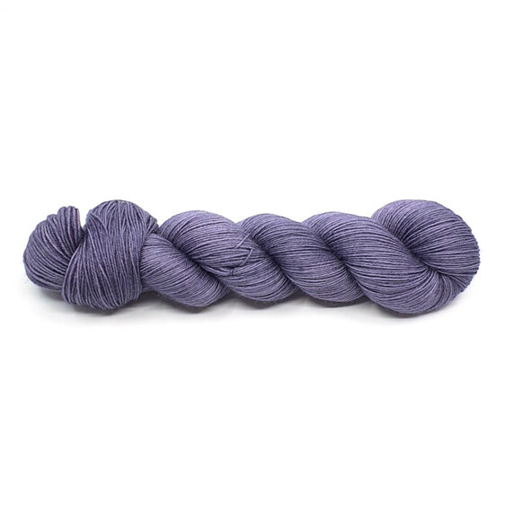twisted skein of 4ply Bluefaced Leicester in deep pigeon grey