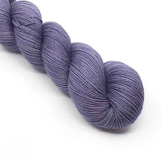 twisted skein of 4ply Bluefaced Leicester in deep pigeon grey