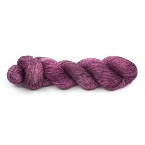 twisted skein of 4ply merino in cabernet