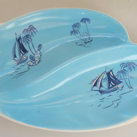 Two part oval dish