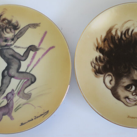 Two signed plates