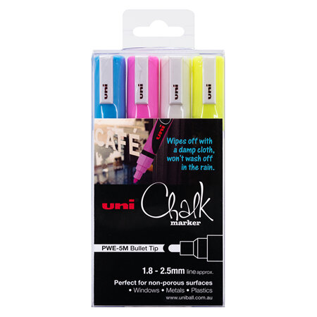 Uni Chalk PWE-5M - Set of 4
