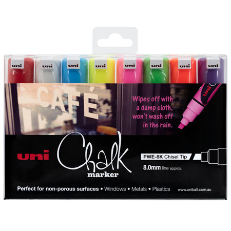 Uni Chalk PWE-8K - Set of 8