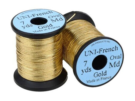 Uni French Oval Tinsel Medium Gold