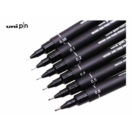 Uni Pin Fineline Drawing Pens - Singles