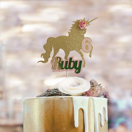 Unicorn Cake Topper Personalised