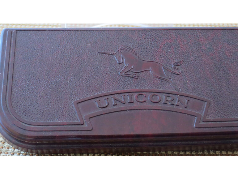 Unicorn darts bakelite box