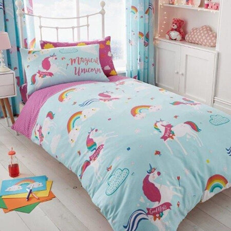 Unicorn Fairy Tale Single Duvet Cover Set