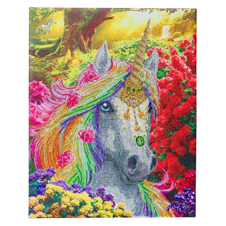 Unicorn Forest - Craft Buddy Crystal Art Kit Framed