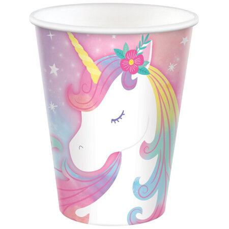 Unicorn Party Cups x 8