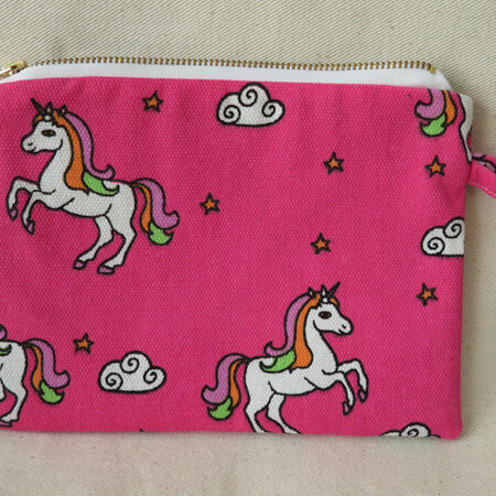 Unicorn Pink Pencil Case - Medium